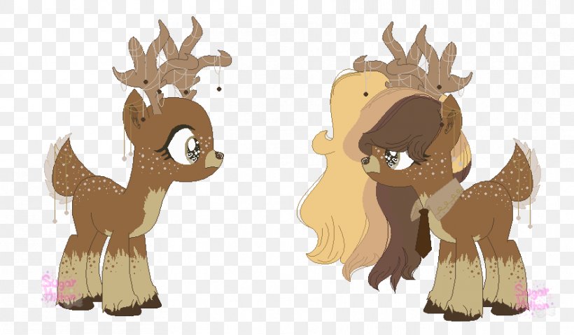 Reindeer Horse Pony Antler Canidae, PNG, 884x517px, Reindeer, Antler, Canidae, Carnivoran, Cartoon Download Free