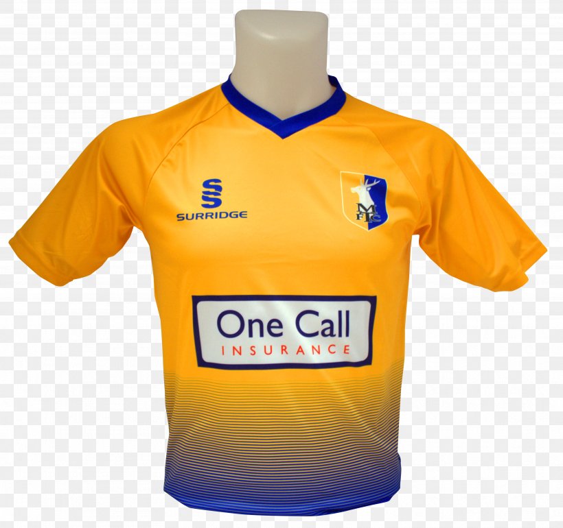 T-shirt Mansfield Town F.C. Kit, PNG, 3541x3327px, Tshirt, Active Shirt, Brand, Clothing, Jersey Download Free
