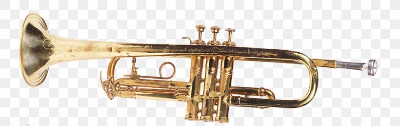 Trumpet Musical Instrument Trombone Brass Instrument Wind Instrument, PNG, 2695x848px, Watercolor, Cartoon, Flower, Frame, Heart Download Free