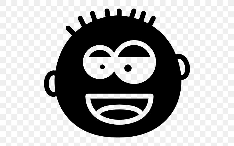 Emoticon Smiley, PNG, 512x512px, Emoticon, Avatar, Black And White, Face, Happiness Download Free