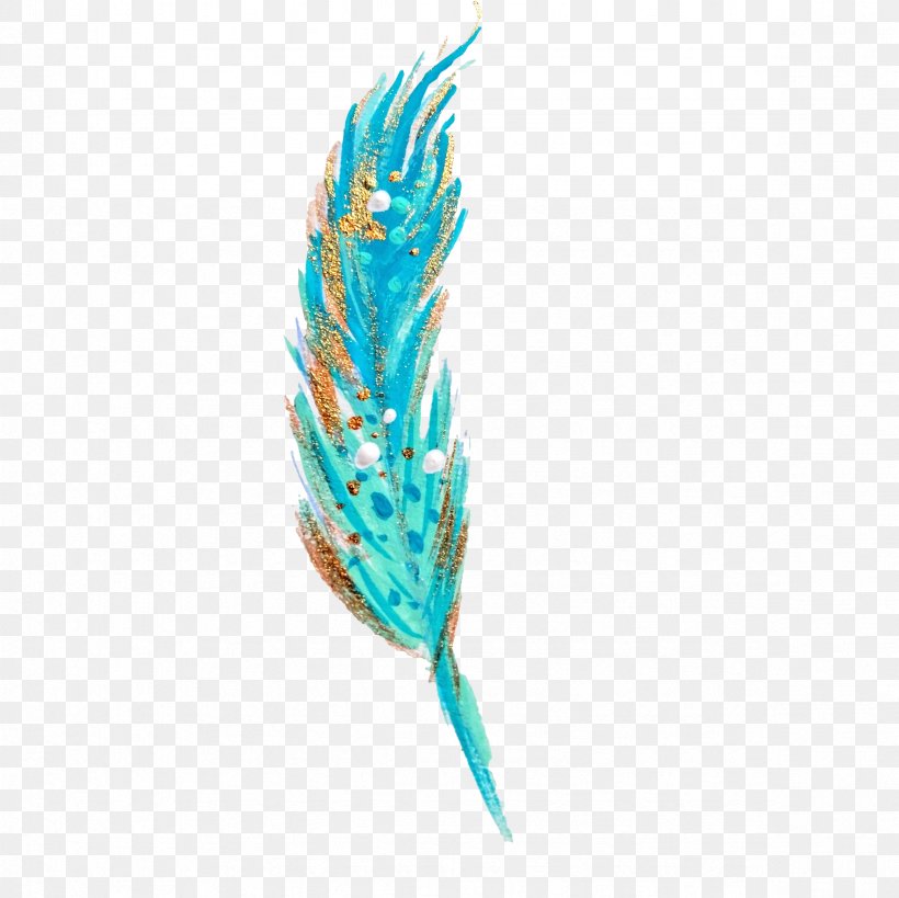 Feather Watercolor Painting Clip Art, PNG, 2362x2362px, Feather, Aqua, Color, Drawing, Ink Download Free