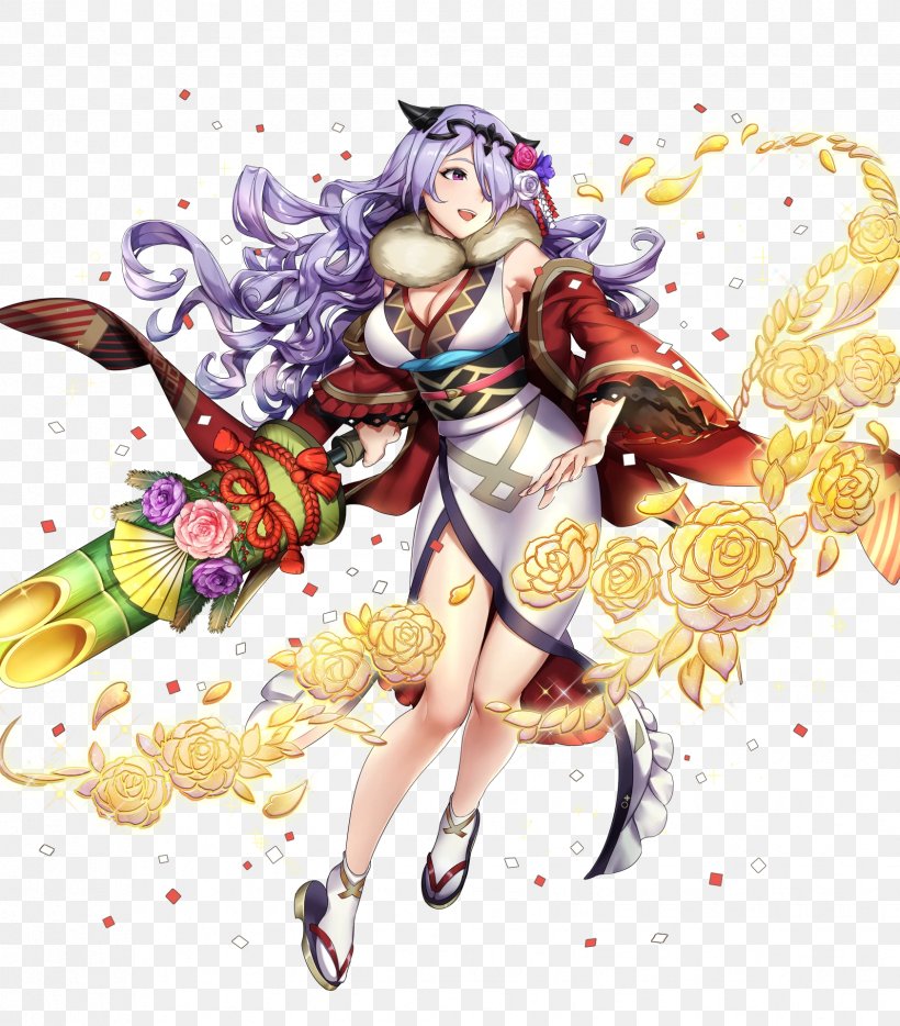 Fire Emblem Heroes Fire Emblem Fates Camilla Holiday New Year, PNG, 1684x1920px, Watercolor, Cartoon, Flower, Frame, Heart Download Free