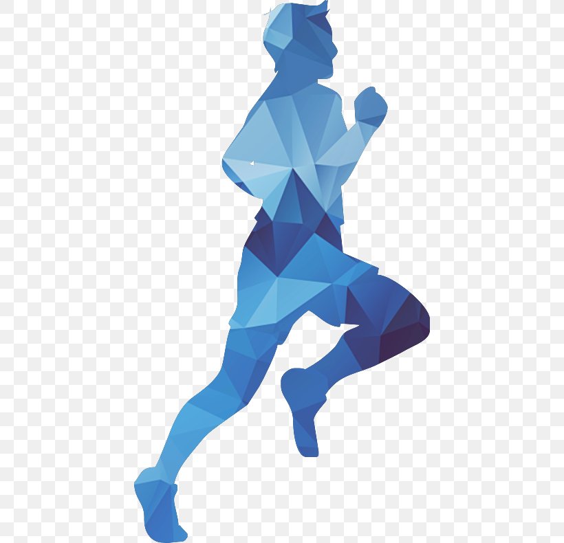 Euclidean Vector Running Silhouette, PNG, 430x790px, Sport, Art, Athlete, Athletics, Blue Download Free