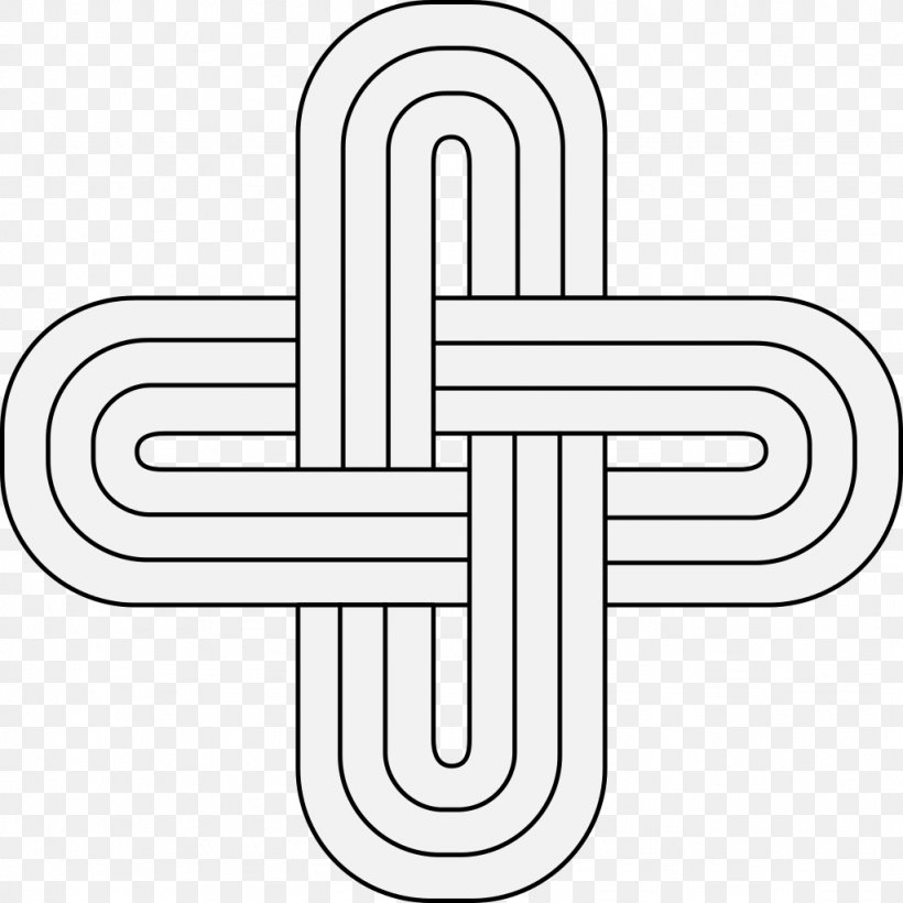 Solomon's Knot Horizontal And Vertical Drawing Pattern, PNG, 1024x1024px, Horizontal And Vertical, Area, Black And White, Caving, Drawing Download Free