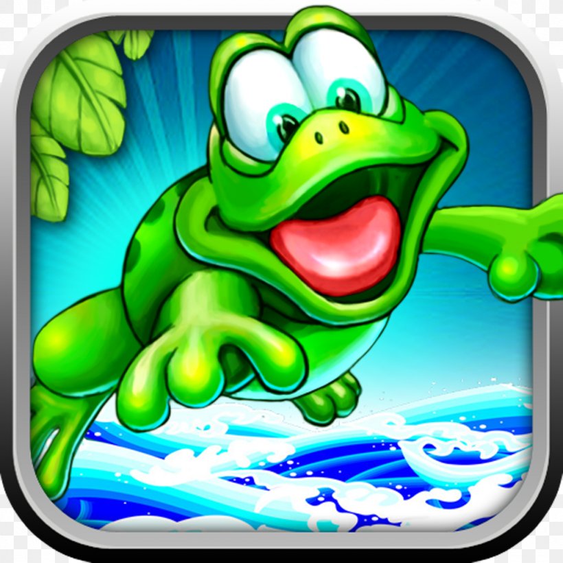 Tree Frog Froggy Jump 2, PNG, 1024x1024px, Tree Frog, Amphibian, Android, Cartoon, Fictional Character Download Free