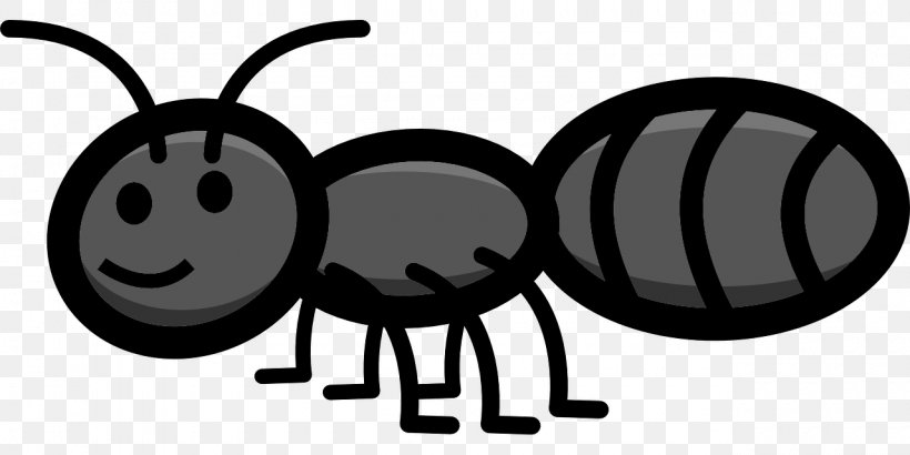 Ant Drawing Clip Art, PNG, 1280x640px, Ant, Black, Black And White, Black Garden Ant, Cartoon Download Free
