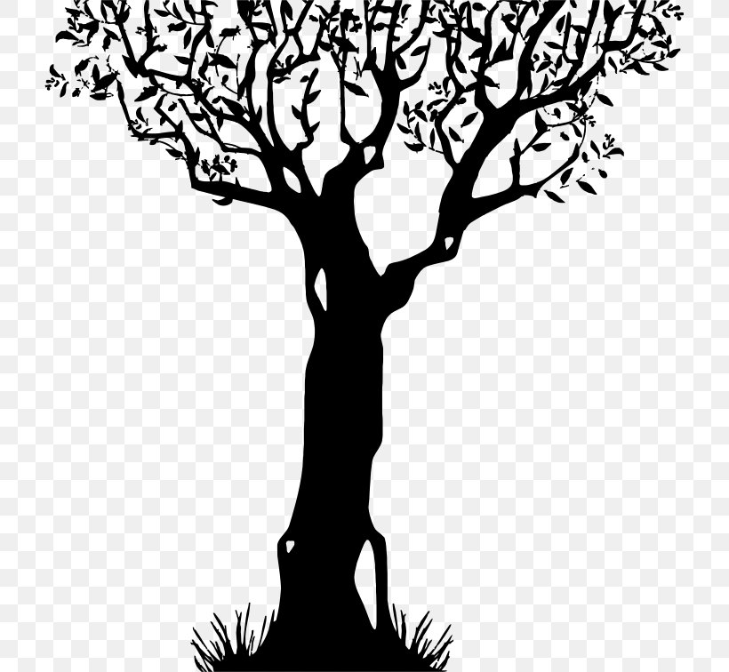 Clip Art, PNG, 720x756px, Silhouette, Artwork, Black And White, Branch, Flower Download Free