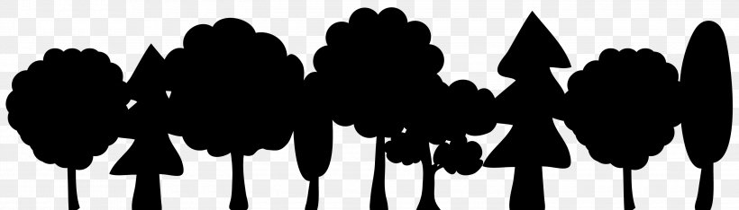 Desktop Wallpaper Computer Tree Silhouette Font, PNG, 3000x857px, Computer, Blackandwhite, Crowd, Monochrome, Monochrome Photography Download Free