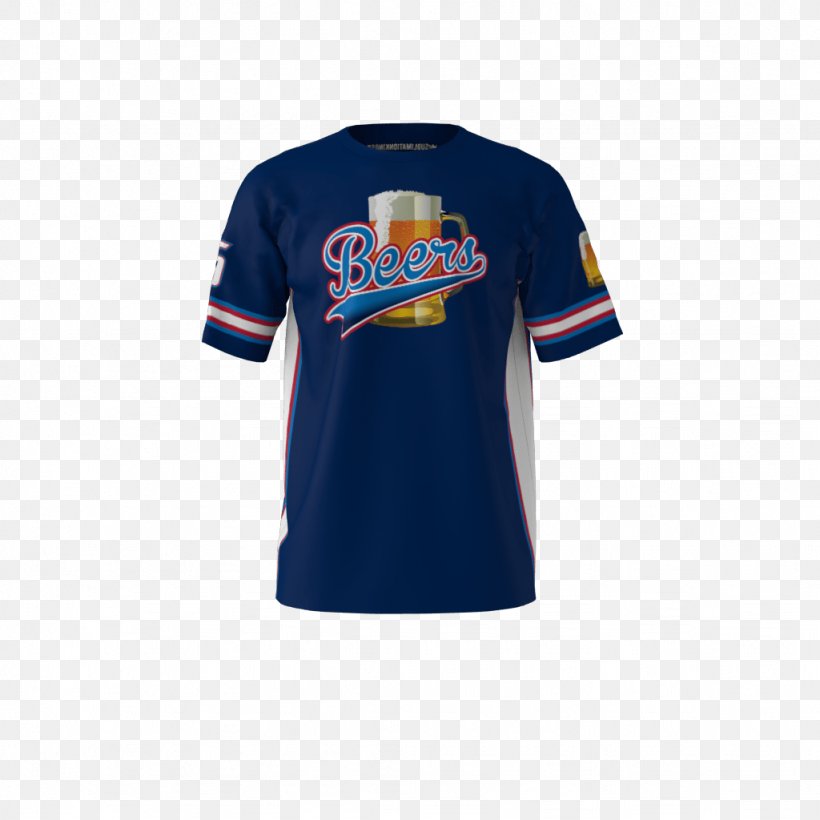 Hockey Jersey Softball T-shirt Uniform, PNG, 1024x1024px, Jersey, Active Shirt, Brand, Cobalt Blue, Electric Blue Download Free
