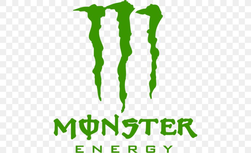 Monster Energy Logo Energy Drink Symbol Image, PNG, 500x500px, Monster Energy, Adhesive, Area, Black And White, Energy Drink Download Free