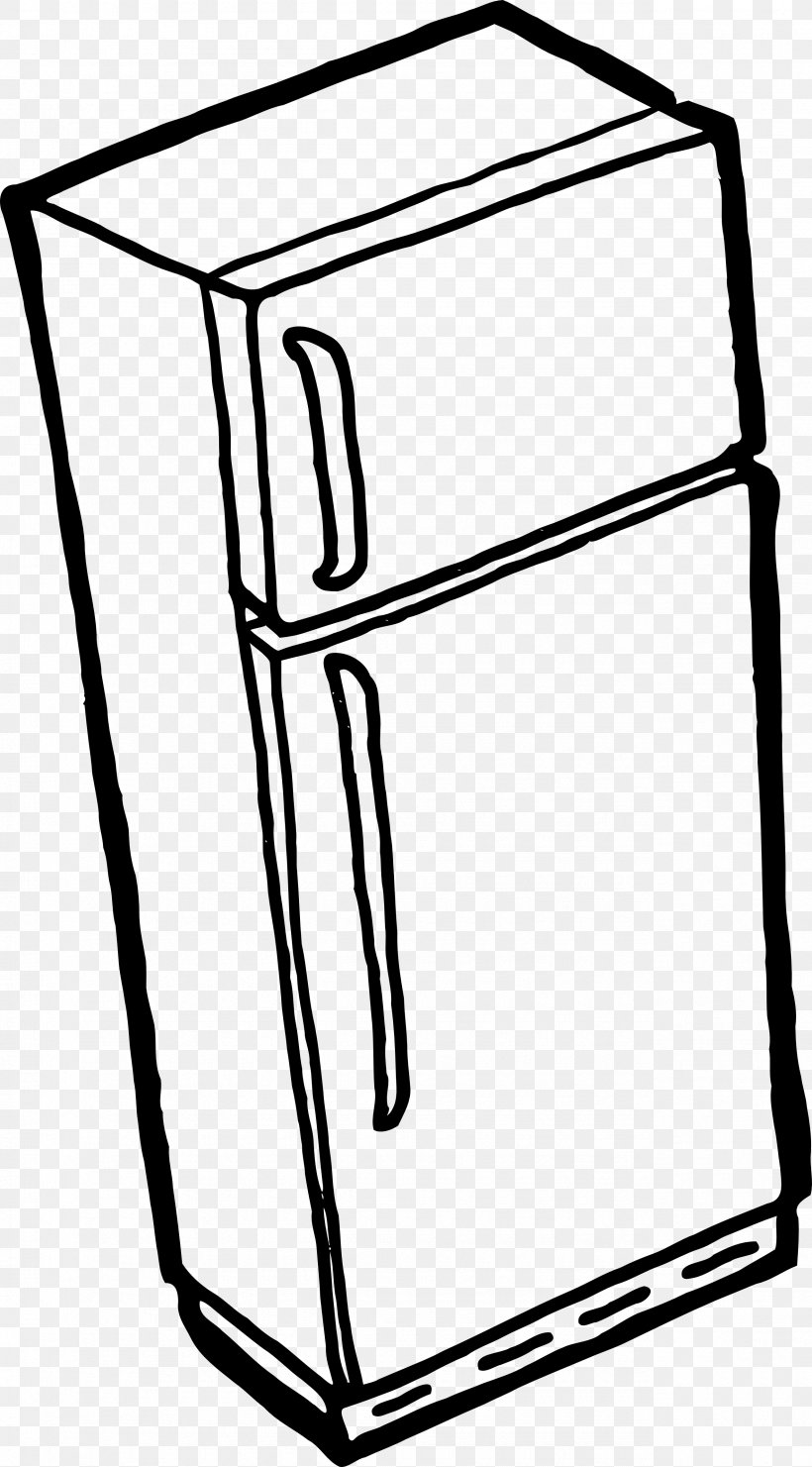 Refrigerator Home Appliance Clip Art, PNG, 2555x4617px, Refrigerator, Area, Black, Black And White, Freezers Download Free