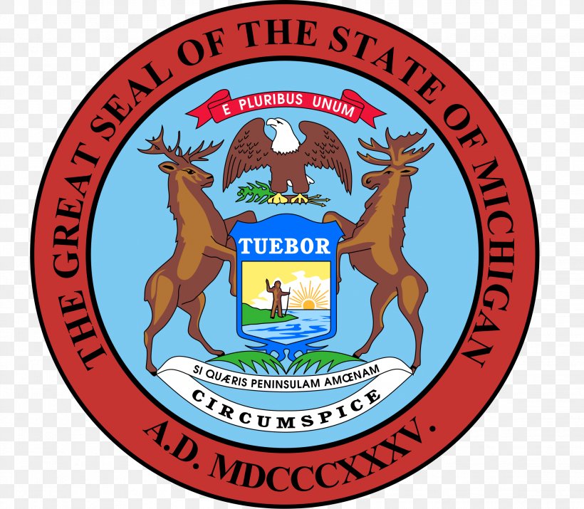 Seal Of Michigan Flag Of Michigan Great Seal Of The United States Florida, PNG, 2292x2000px, Michigan, Emblem, Flag Of Michigan, Florida, Great Seal Of The United States Download Free