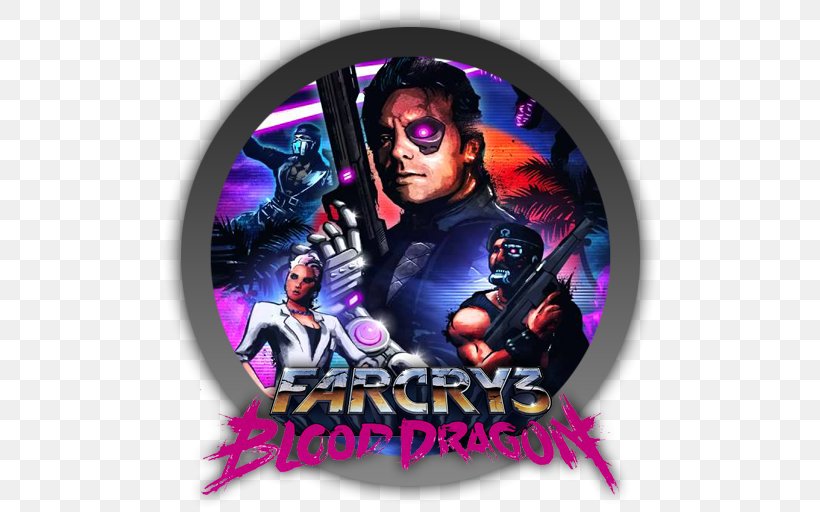 Far Cry 3: Blood Dragon Far Cry 2 Xbox 360 Video Game, PNG, 512x512px, Far Cry 3 Blood Dragon, Album Cover, Expansion Pack, Far Cry, Far Cry 2 Download Free