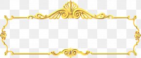 Gold Glyph Border - Sculpture Motif PNG