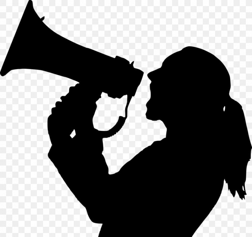 Silhouette Megaphone Image Art, PNG, 900x849px, Silhouette, Art, Blackandwhite, Drawing, Gesture Download Free