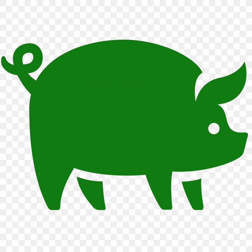Pig Icon Design Clip Art, PNG, 1600x1600px, Pig, Amphibian, Animal, Black White, Fauna Download Free