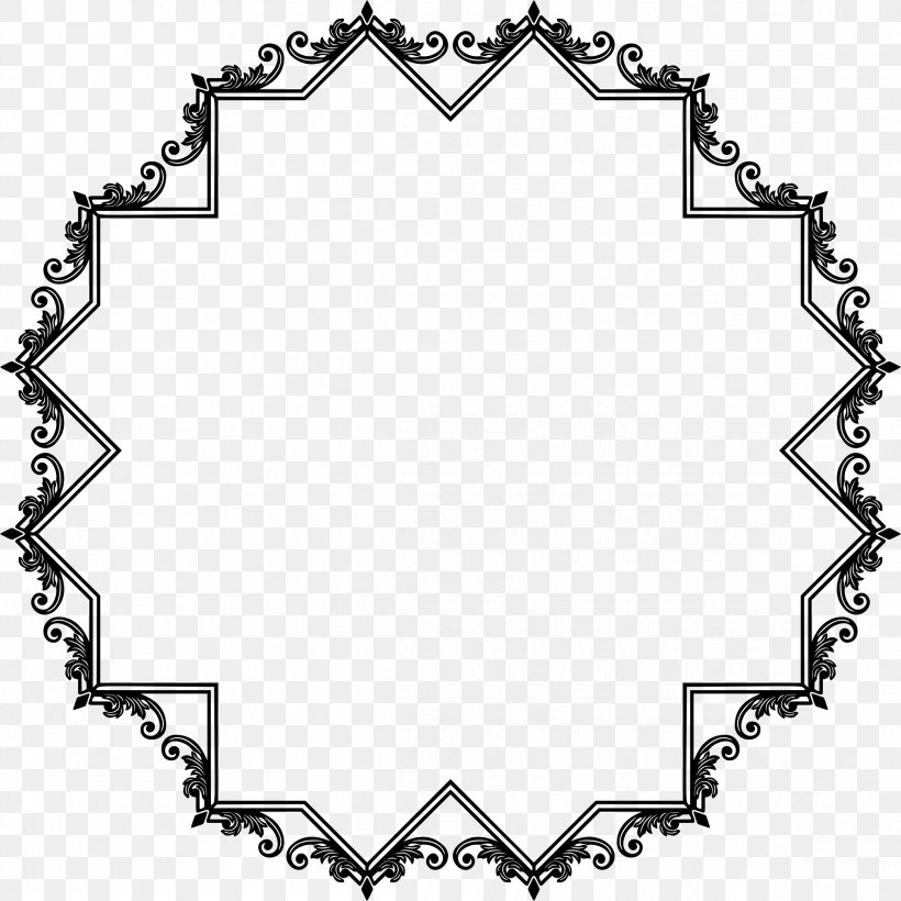Rococo Emporium Clip Art, PNG, 2332x2332px, Picture Frames, Area, Black, Black And White, Body Jewelry Download Free