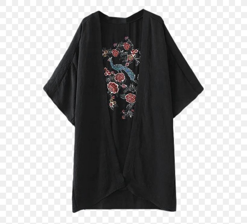 Sleeve T-shirt Blouse Flower Embroidery, PNG, 558x744px, Sleeve, Blouse, Blue, Button, Clothing Download Free