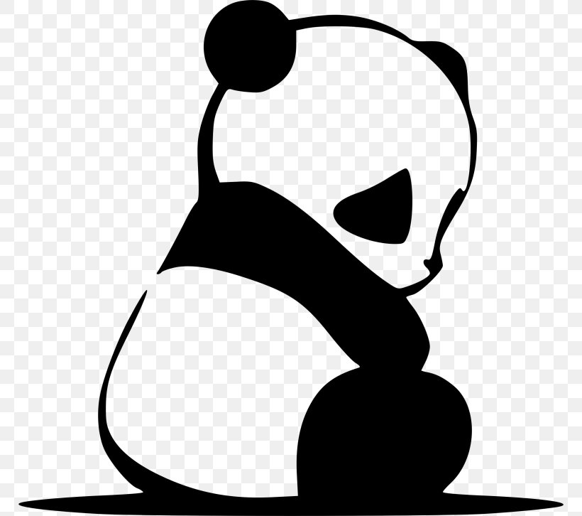 Giant Panda Drawing Bear Clip Art Illustration, PNG, 768x726px, Giant Panda, Art, Bear, Blackandwhite, Cartoon Download Free