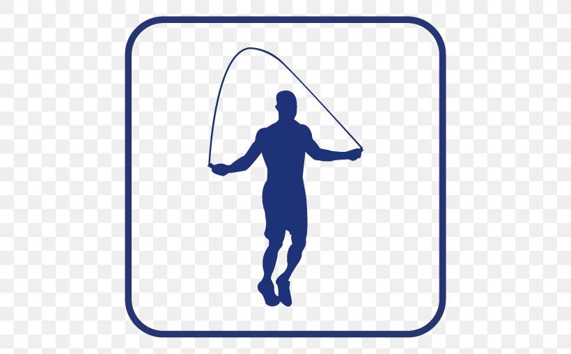 Jump Ropes Jumping Exercise Silhouette, PNG, 508x508px, Jump Ropes, Area, Blue, Exercise, Fitness Centre Download Free