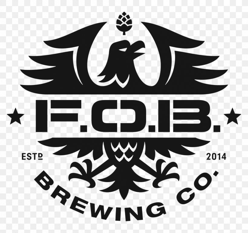Logo FOB Forward Operating Base Brewing Company Main Operating Base Brewery, PNG, 1000x941px, Logo, Bird, Black And White, Brand, Brewery Download Free
