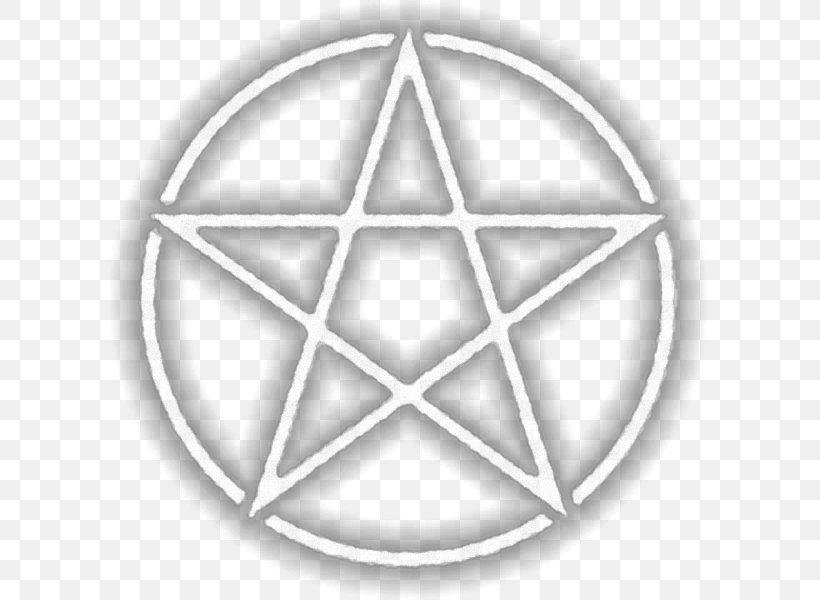 Pentacle Pentagram Wicca Witchcraft Amulet, PNG, 600x600px, Pentacle, Amulet, Art, Baphomet, Black And White Download Free