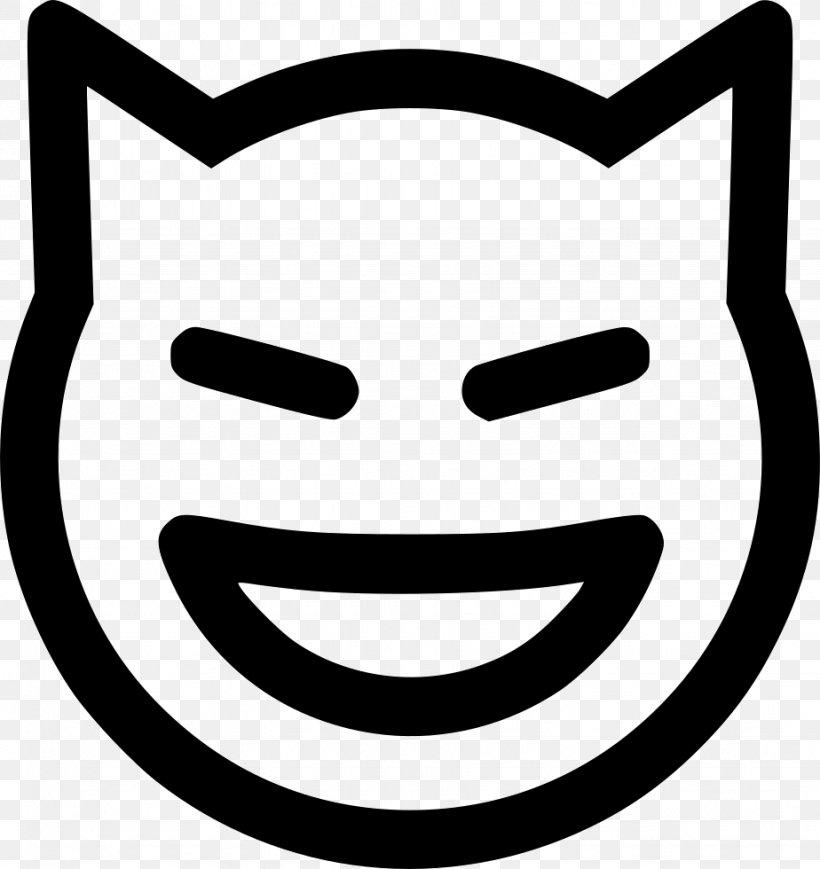Smiley Emoticon Emoji Evil Clip Art, PNG, 924x980px, Smiley, Angel, Black And White, Crying, Demon Download Free