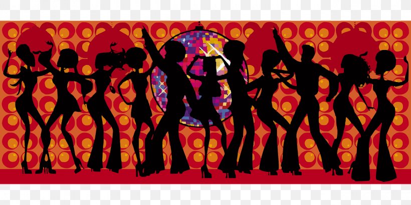 1970s Disco Dance Party, PNG, 1280x640px, Watercolor, Cartoon, Flower, Frame, Heart Download Free