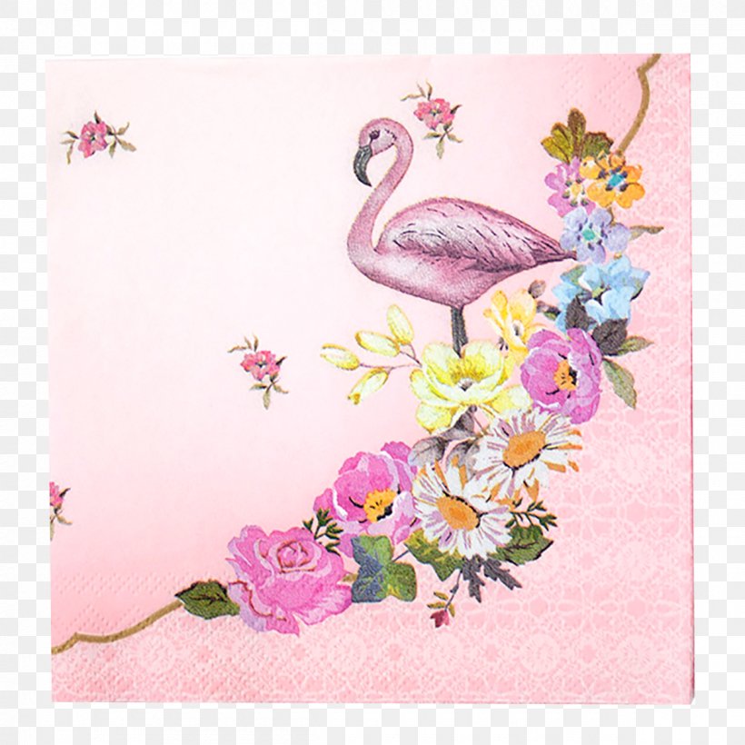 Cloth Napkins Table Flamingo Paper Tea Party, PNG, 1200x1200px, Cloth Napkins, Art, Balloon, Bird, Cup Download Free