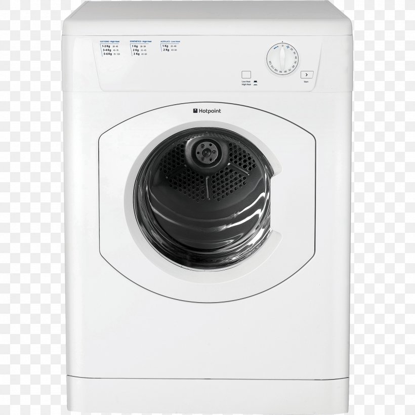 Hotpoint Freestanding Vented Tumble Dryer Clothes Dryer Home Appliance Hotpoint Aquarius TVM570, PNG, 1500x1500px, Clothes Dryer, Heat Pump, Home Appliance, Hotpoint, Major Appliance Download Free