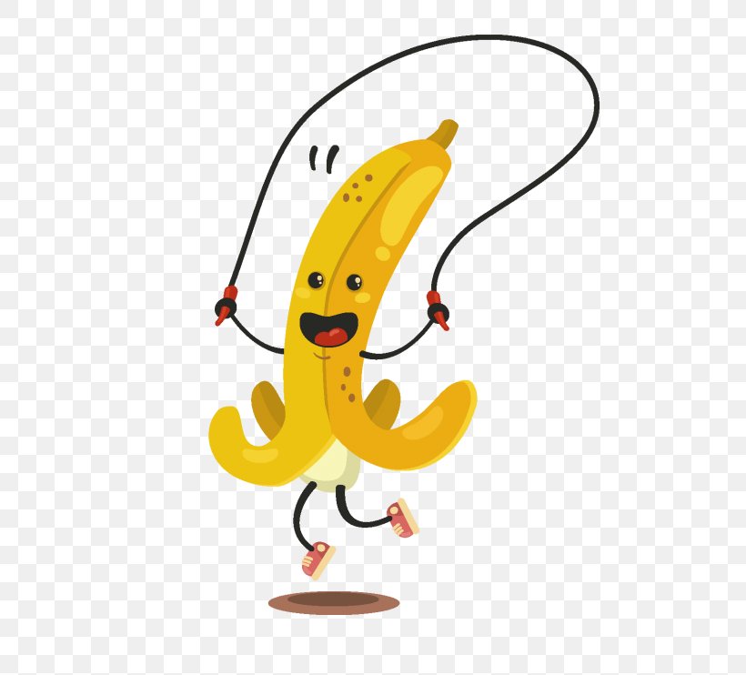 Exercise Cartoon Vector Graphics Illustration Royalty-free, PNG, 742x742px, Exercise, Animal Figure, Banana, Banana Family, Cartoon Download Free
