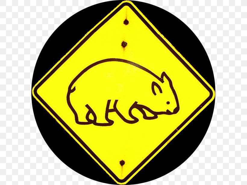 Wombat Koala Traffic Sign Road Warning Sign, PNG, 611x613px, Wombat, Area, Australia, Fauna Of Australia, Kangaroo Download Free