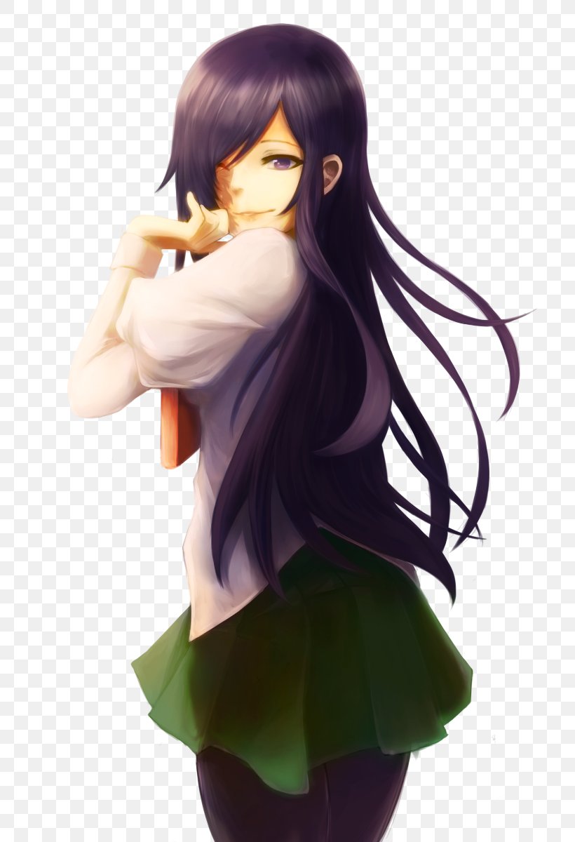 Katawa Shoujo Hanako-san Fan Art, PNG, 800x1200px, Watercolor, Cartoon, Flower, Frame, Heart Download Free