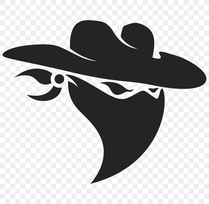 Wall Decal Bumper Sticker, PNG, 800x800px, Wall Decal, Black And White, Bumper Sticker, Cowboy, Cowboy Hat Download Free