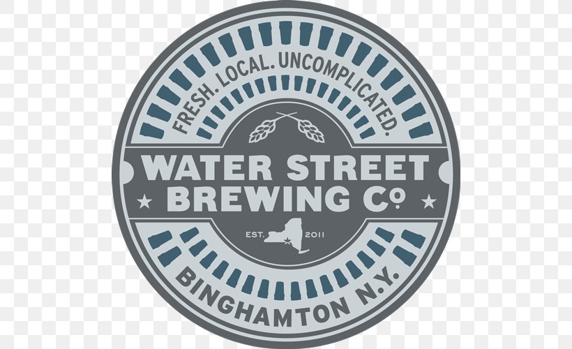 Water Street Brewing Co. Beer Endicott Brewery Restaurant, PNG, 500x500px, Beer, Badge, Binghamton, Brand, Brewery Download Free