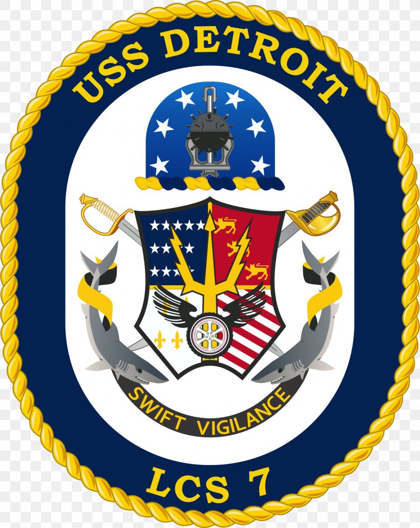 USS Detroit (LCS-7) Freedom-class Littoral Combat Ship United States Navy USS Freedom (LCS-1), PNG, 2032x2556px, Littoral Combat Ship, Area, Badge, Brand, Crest Download Free