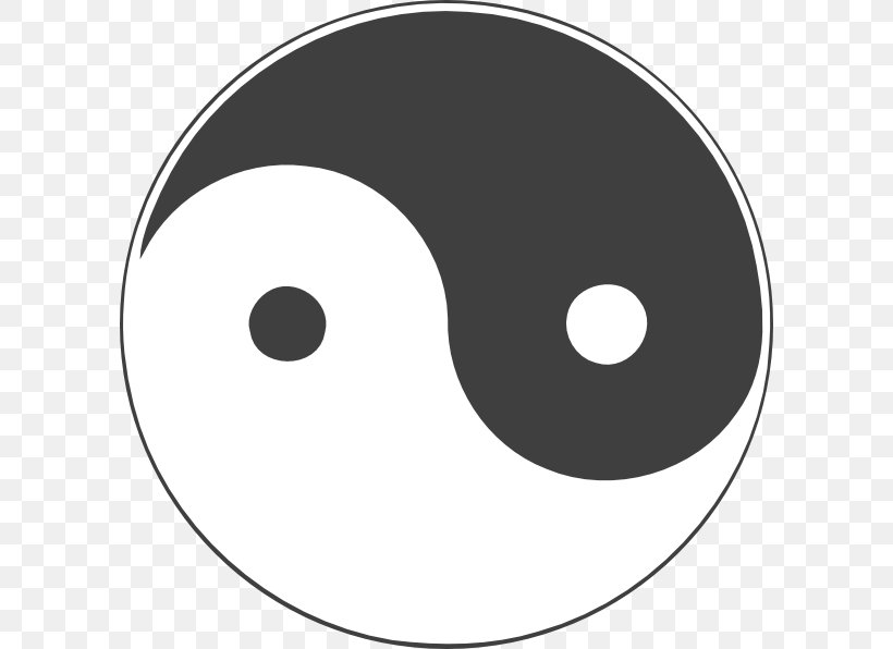 Yin And Yang Clip Art, PNG, 600x596px, Yin And Yang, Area, Black And White, Compact Disc, Drawing Download Free