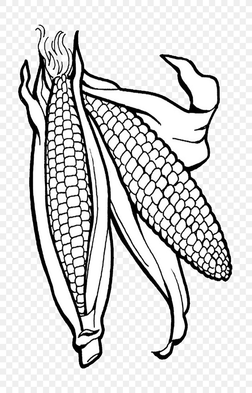 Corn On The Cob Coloring Book Candy Corn Maize Popcorn, PNG, 720x1280px, Corn On The Cob, Arm, Art, Artwork, Black And White Download Free