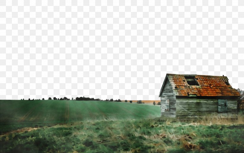 Natural Landscape Sky Wall Rural Area Land Lot, PNG, 1880x1181px, Watercolor, Barn, Farm, Grass, House Download Free
