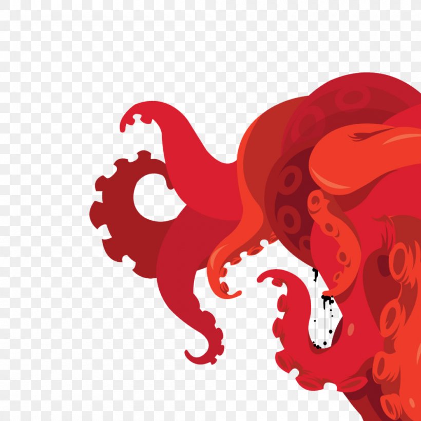 Octopus Cartoon, PNG, 1000x1000px, Octopus, Art, Cartoon, Character, Computer Download Free