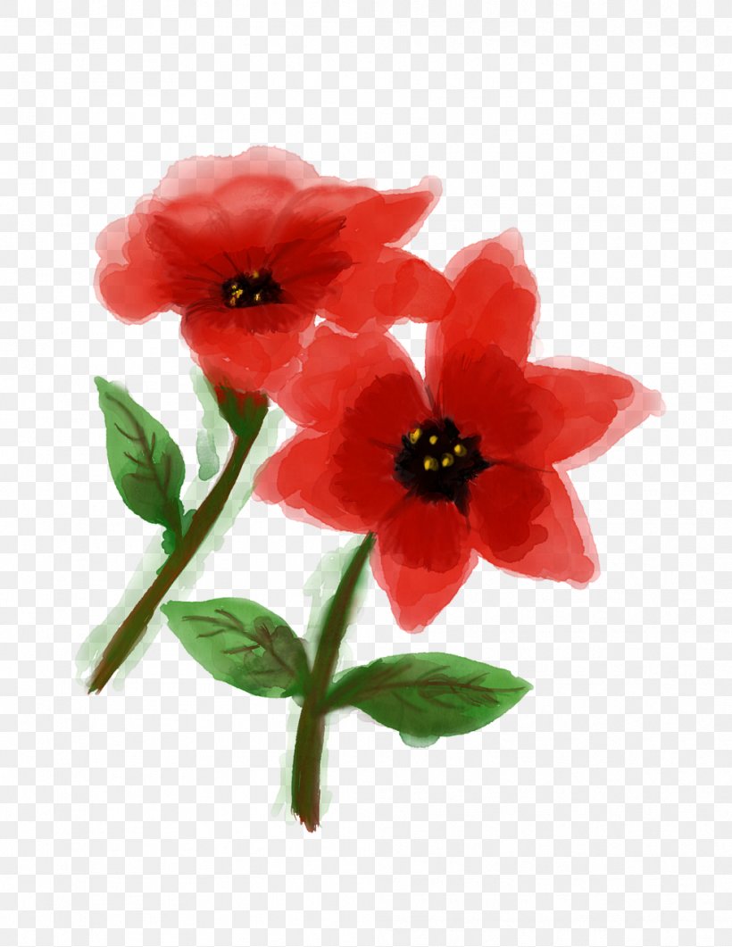 Flower Petal Red Plant Watercolor Paint, PNG, 989x1280px, Flower, Anemone, Anthurium, Coquelicot, Petal Download Free