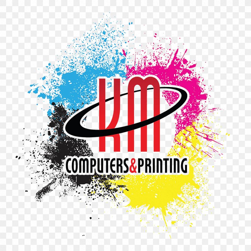 KM Computers & Printing LLC Logo Vector Graphics CMYK Color Model, PNG, 1200x1200px, Logo, Brand, Cmyk Color Model, Graphic Arts, Paint Download Free
