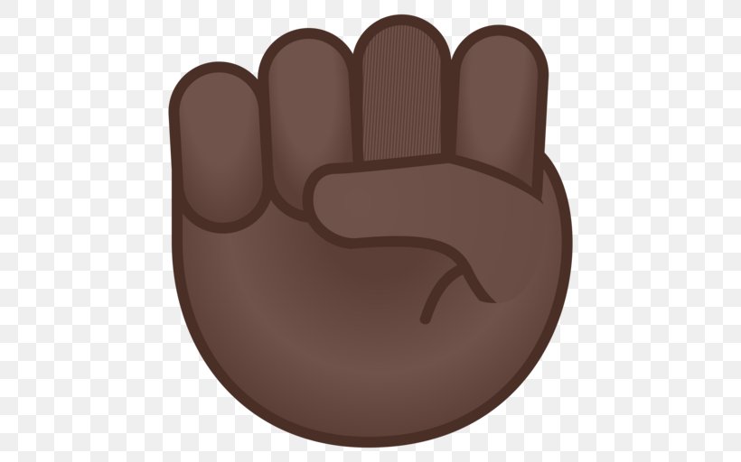 Raised Fist Emoji Dark Skin Sign Language, PNG, 512x512px, Raised Fist, Baseball Equipment, Baseball Glove, Baseball Protective Gear, Brown Download Free