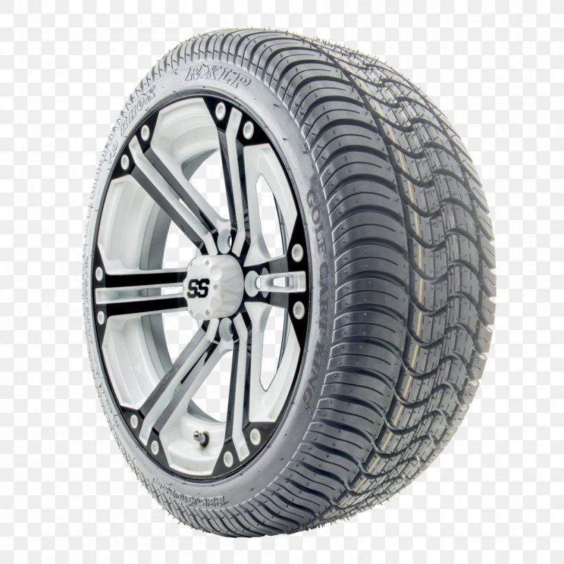 Tread Car Golf Buggies Spoke Alloy Wheel, PNG, 1000x1000px, Tread, Alloy Wheel, Auto Part, Automotive Tire, Automotive Wheel System Download Free