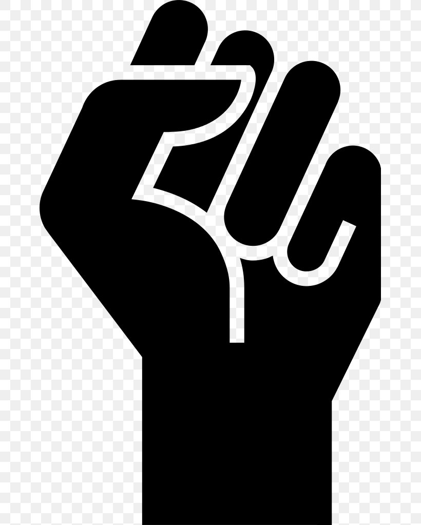 1968 Olympics Black Power Salute Raised Fist Symbol Clip Art, PNG