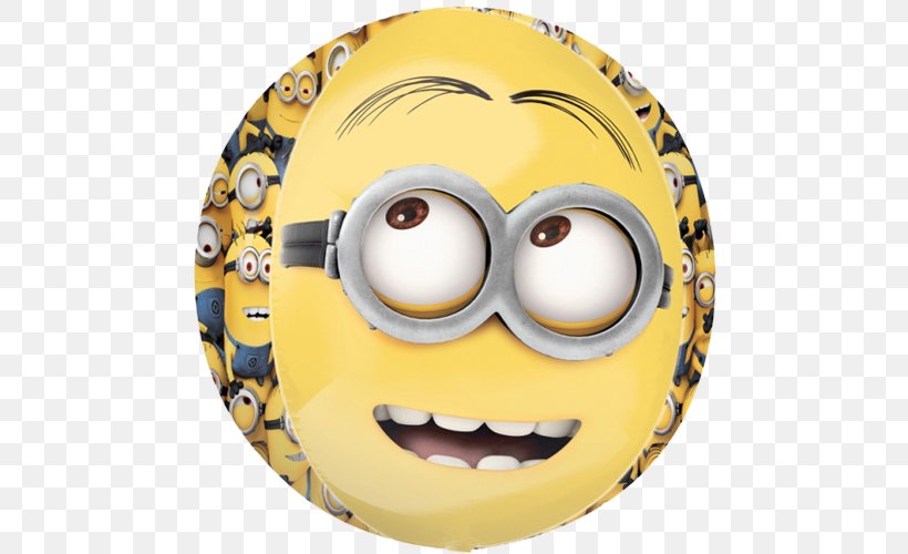 Gas Balloon Minions Party Favor, PNG, 500x500px, Balloon, Birthday, Confetti, Despicable Me, Emoticon Download Free