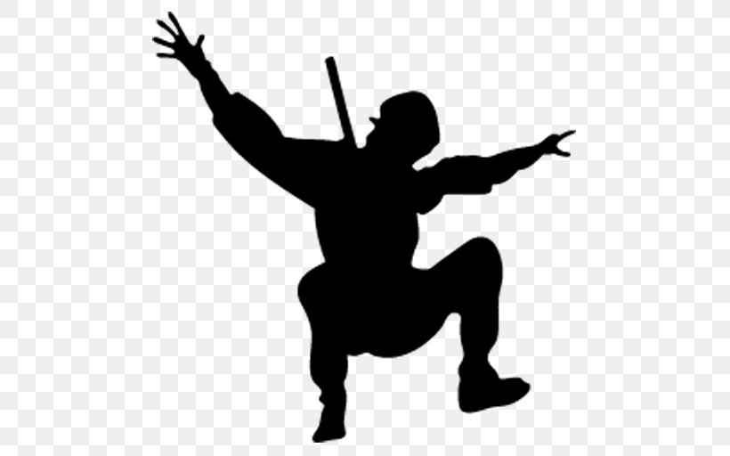 Ninja Silhouette, PNG, 512x512px, Ninja, Arm, Art, Black And White, Can Stock Photo Download Free