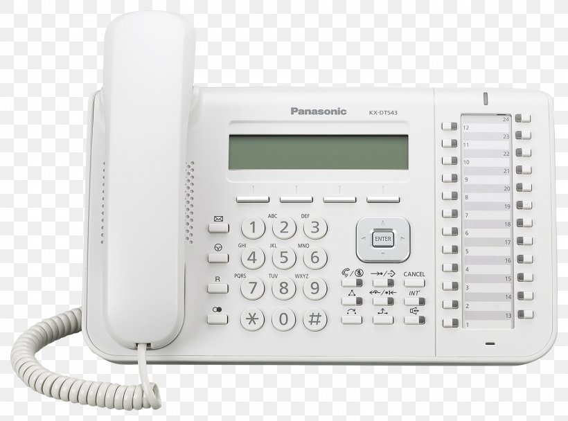 Business Telephone System Panasonic KX-DT543 Wired Handset LCD IP Phone KX-DT543NE-B, PNG, 1920x1424px, Telephone, Analog Telephone Adapter, Answering Machine, Business Telephone System, Caller Id Download Free