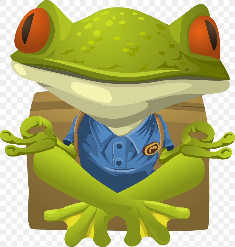 Frog Yoga Drawing Clip Art, PNG, 2377x2500px, Frog, Amphibian, Computer, Drawing, Green Download Free