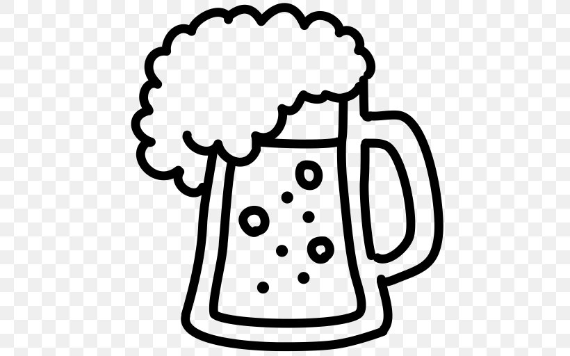 Beer Guinness Alcoholic Drink Clip Art, PNG, 512x512px, Beer, Alcoholic Drink, Area, Black And White, Coloring Book Download Free